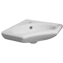 Afbeelding 1 Xellanz Trevi hoekfontein 35 x 35 x 15 cm keramiek glans wit