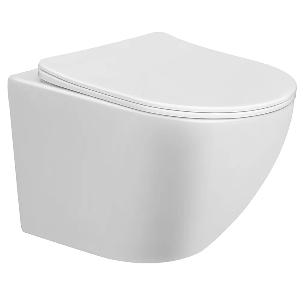 Afbeelding 1 Xellanz Nibiru rimless wandcloset met toiletzitting softclose en quick release glans wit