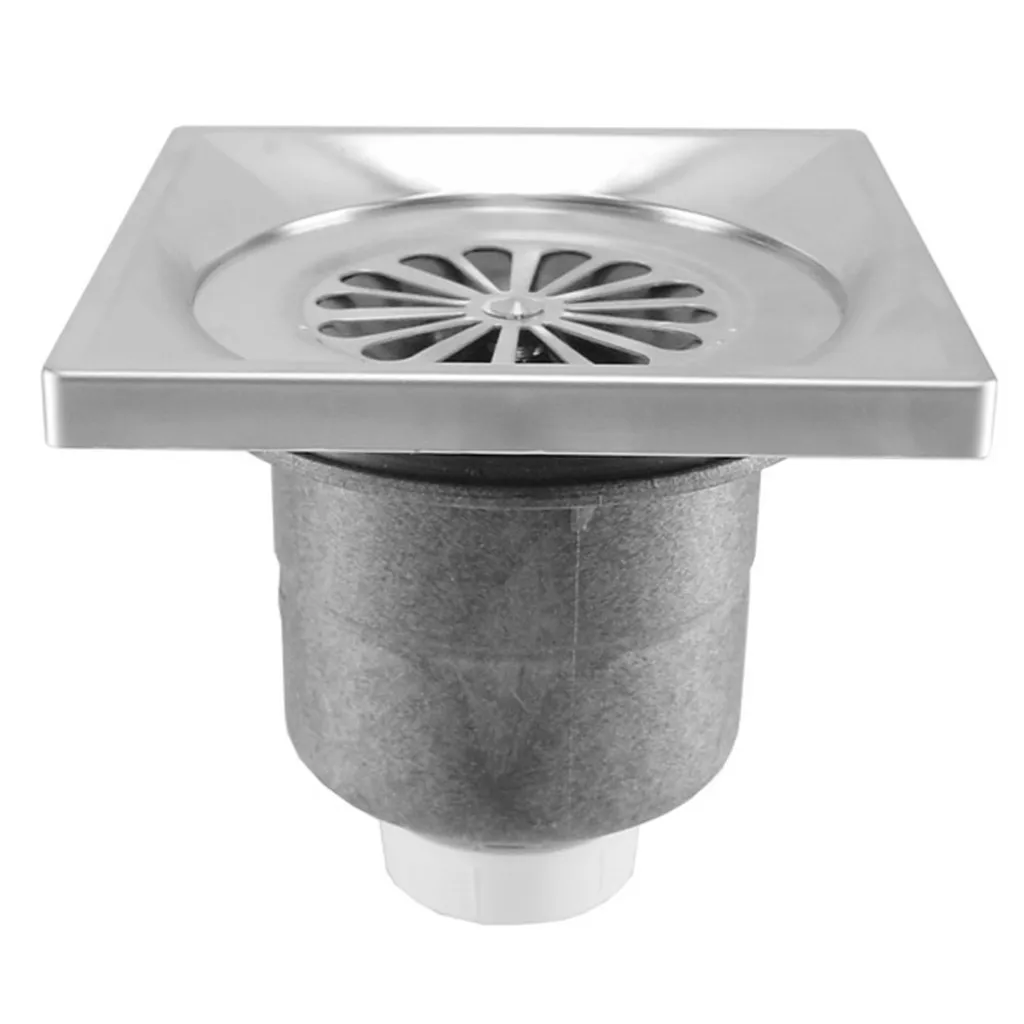 Afbeelding 1 Riko Luxe doucheput met onderuitlaat 14 x 14 cm RVS