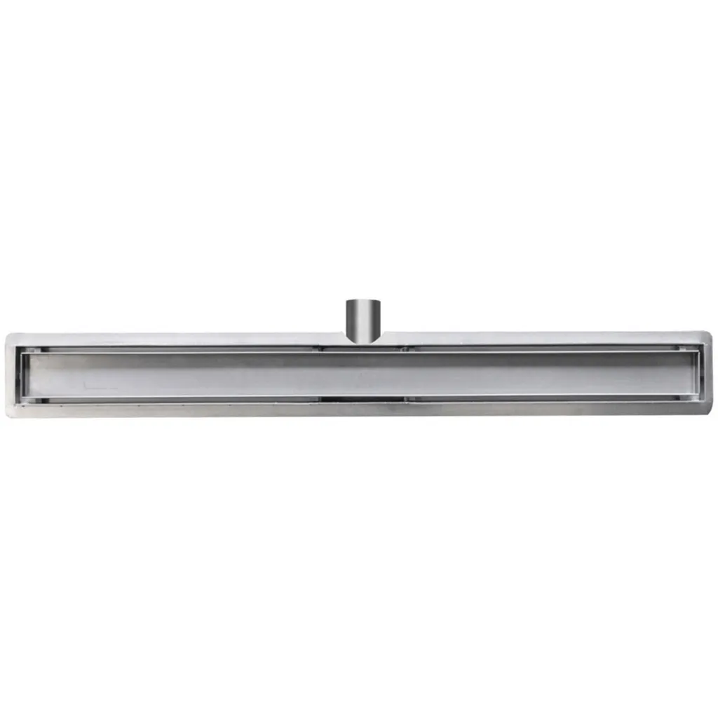 Afbeelding 1 Wiesbaden Douchegoot met flens en tegelrooster 80 x 7 cm RVS
