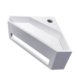 Afbeelding 1 Wiesbaden Julia hoekfontein 35 x 35 x 16 cm solid surface mat wit