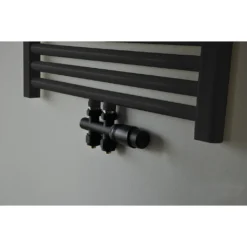 Afbeelding 1 Riko set thermostatisch onderblok recht mat zwart