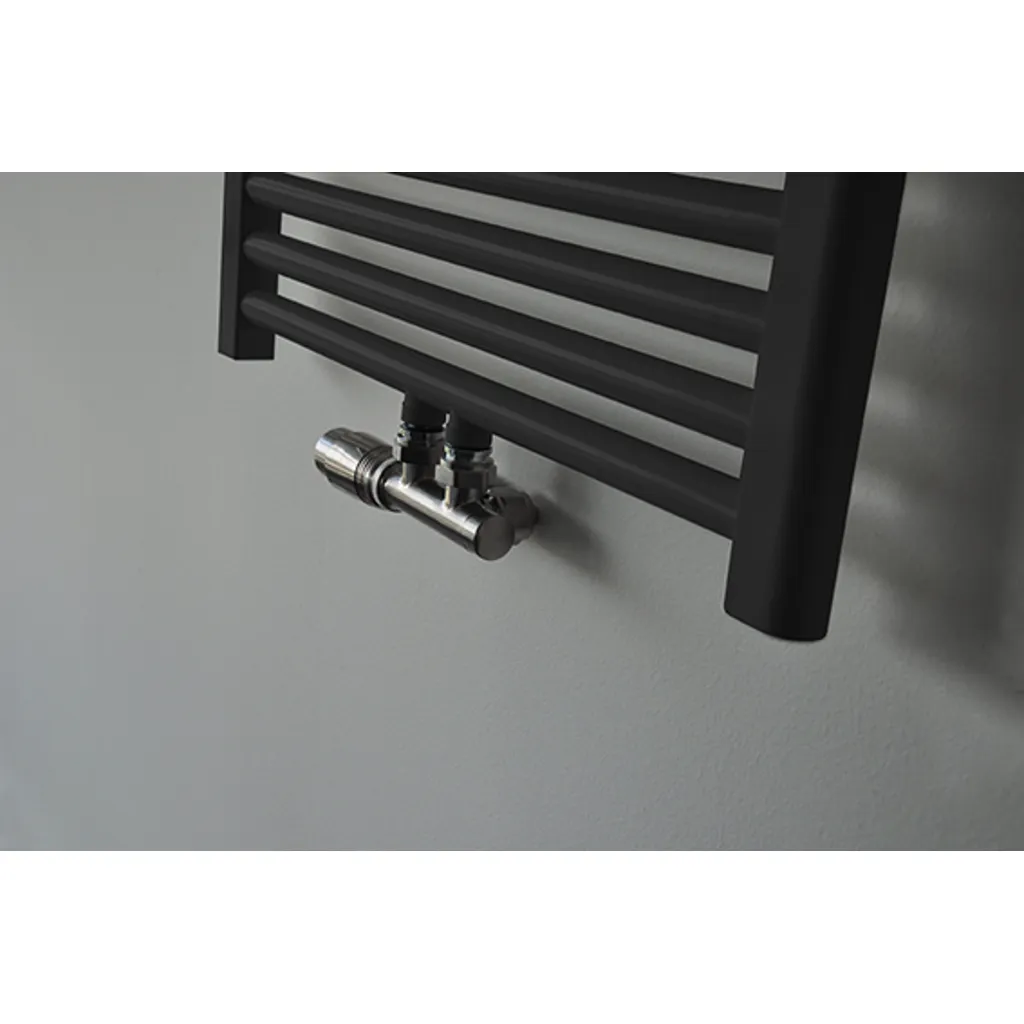 Afbeelding 1 Riko set thermostatisch onderblok haaks-links geborsteld staal