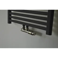 Afbeelding 1 Riko set thermostatisch onderblok haaks-rechts geborsteld staal