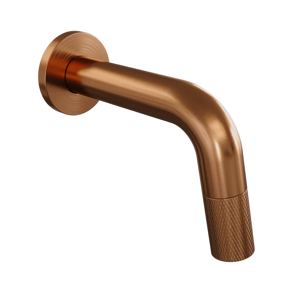 Afbeelding 1 Brauer Copper Carving inbouw fonteinkraan inkortbaar koper geborsteld PVD
