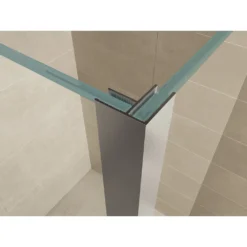 Afbeelding 2 Wiesbaden Comfort zijwand met hoekprofiel 300 x 20000 x 10 mm nano helder glas/chroom