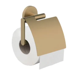 Afbeelding 2 Wiesbaden Alonzo toiletrolhouder met klep geborsteld messing