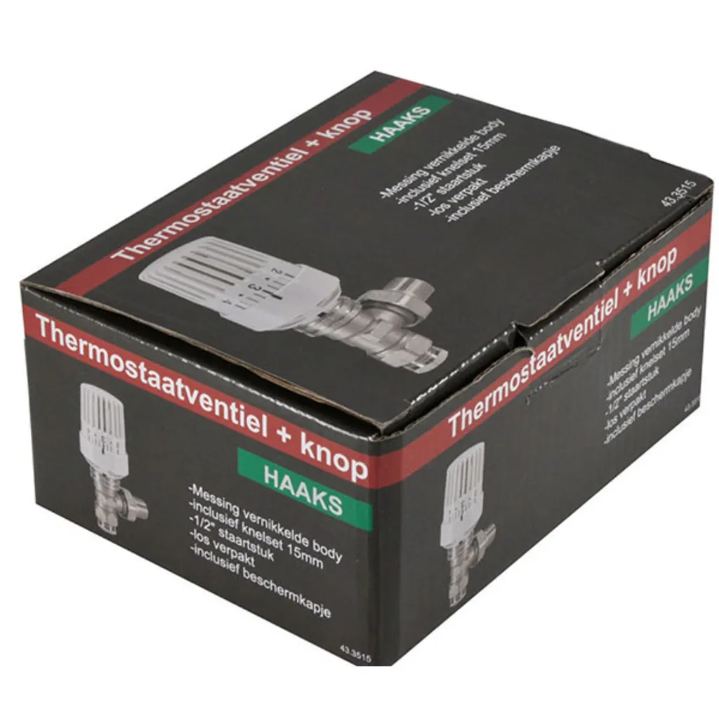 Afbeelding 2 Riko thermostatische radiatorventiel 1/2''x15mm haaks
