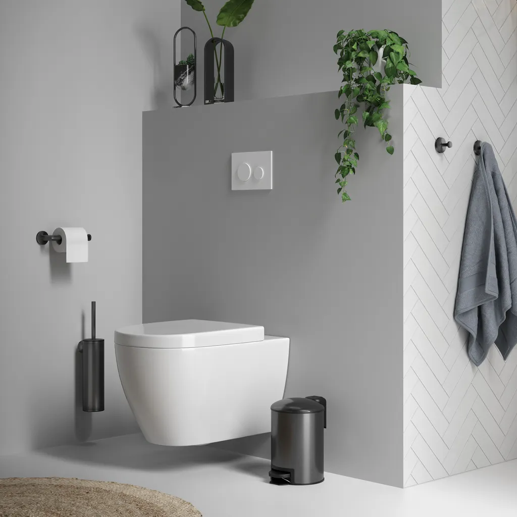 Afbeelding 2 Brauer Accessoire set 3-in-1 gunmetal geborsteld PVD