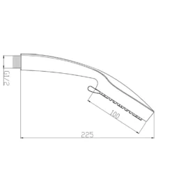 Lijntekening 1 Wiesbaden 304 handdouche rond 5 standen geborsteld RVS