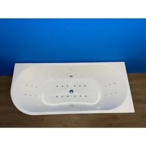 Wiesbaden Corner rechts hoekbubbelbad Advance systeem 180x80 wit