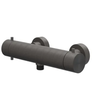 IVY Concord Douchethermostaatkraan opbouw cooltouch RVS316 geborsteld carbon black PVD