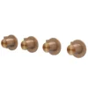 IVY Tribe Afbouwdeel inbouwthermostaat met 3 stopkranen symmetry met ronde rozetten RVS316 geborsteld mat koper PVD