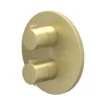 IVY Pact Regendoucheset 2 inbouw met 2-weg stop-omstel, 30cm plafondbuis, 25cm slim hoofddouche rond, houder met uitlaat, doucheslang 150cm, staafmodel handouche Geborsteld mat goud PVD - Afbeelding 2