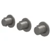 IVY Pact Regendoucheset 4 inbouw symmetry met 2 stopkranen, 30cm plafondbuis, 20cm medium hoofddouche, glijstang met uitlaat, doucheslang 150cm, satin spray handdouche Geborsteld metal black PVD - Afbeelding 2