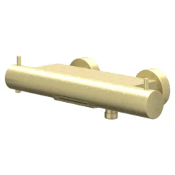 IVY Bond Badthermostaatkraan opbouw cooltouch met cascade uitloop Geborsteld mat goud PVD