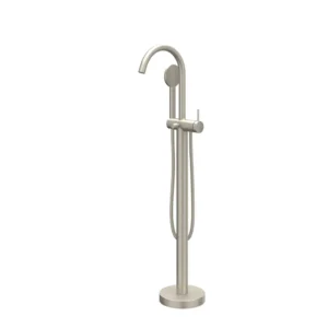 IVY Bond Badmengkraan vrijstaand met draaibare uitloop, slang 150cm en satin spray handdouche Geborsteld nickel PVD