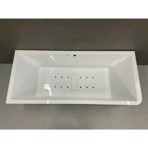 Polysan Monolith hoek bubbelbad links 185x75 zwart/wit black tinn