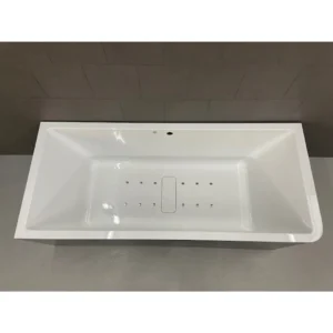 Polysan Monolith hoek bubbelbad rechts 165x75 zwart/wit chroom