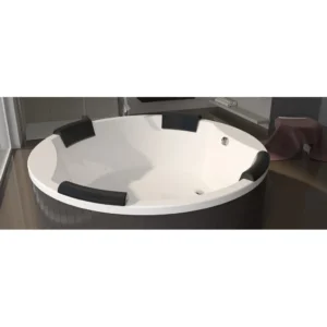 Riho Colorado bubbelbad 180 cm rond bad glanzend wit 24 jets