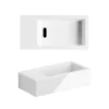 Clou Flush 3 fontein 36cm, zonder kraangat links, wit keramiek