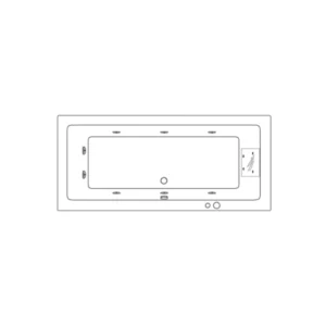 Alternative view of Lavigo Conza bubbelbad met WP2 systeem 180x80 wit