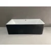 Polysan Monolith hoek bubbelbad links 165x75 zwart/wit RVS - Afbeelding 2