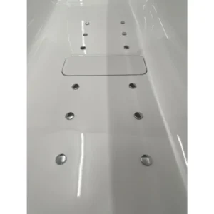 Alternative view of Polysan Monolith hoek bubbelbad rechts 165x75 zwart/wit chroom
