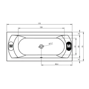 Alternative view of Riho Lima bubbelbad Easypool 3.1 systeem 170x75 wit