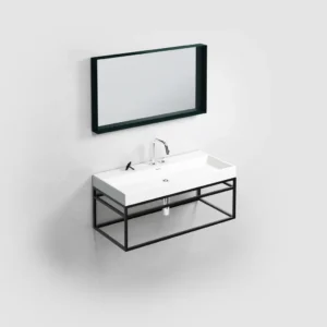 Alternative view of Clou (New) Wash Me Frame rvs kokerprof. 90 cm mat zwart poederlak