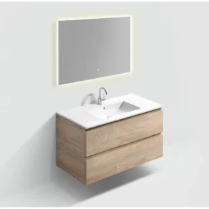 Alternative view of Clou Badk.meubelset 100cm met wastafel en spiegel, Grieks eiken