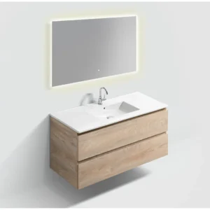 Alternative view of Clou Badk.meubelset 120cm met wastafel en spiegel, Grieks eiken