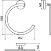 Clou Flat handdoekring, chroom - Afbeelding 3