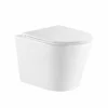 Alpha rimfree hangend toilet met toiletzitting 52 mat wit