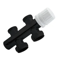 Best Design Nero luxe onderblok recht ''3/4 x 3/4'' mat zwart