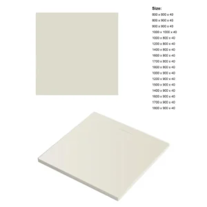 Afbeelding 1 Xenz Flat Zero douchevloer 100x100 pergamon