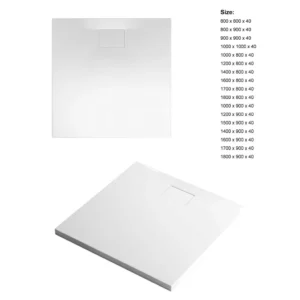 Afbeelding 1 Xenz Flat Zero douchevloer 120x90 wit
