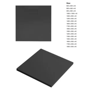 Afbeelding 1 Xenz Flat Zero douchevloer 120x90 ebony