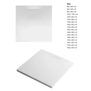 Afbeelding 1 Xenz Flat Zero douchevloer 120x100 mat wit