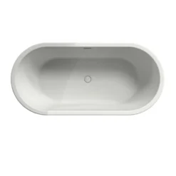 Afbeelding 1 Xenz Rens 190x90x60 vrijstaand bad mat wit incl. sleuf overloop/afvoer mat wit