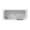 Afbeelding 1 Xenz GO! L 180x80x60 hoekbad glans wit, rond overloopgat, zonder afvoer