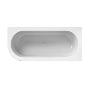 Afbeelding 1 Xenz Charley R 165x75x58 hoekbad glans wit incl. sleuf overloop/afvoer glans wit