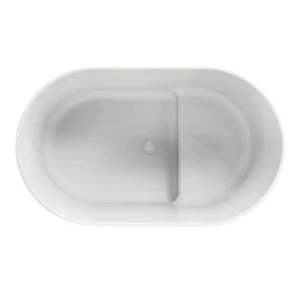 Afbeelding 1 Xenz Sit 135x80x72,5 zitbad mat wit incl. sleuf overloop/afvoer mat wit
