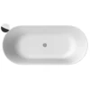 Afbeelding 1 Xenz Mauro Solid Surface bad 180x84x64 Bicolor mat wit/zwart