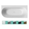Afbeelding 1 Xenz Mauro Solid Surface hoekbad links 171x82 wit mat/goud