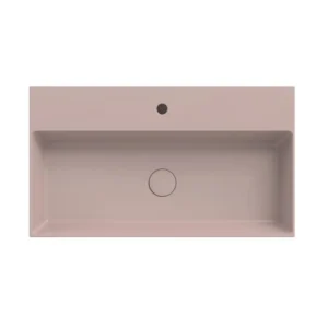Afbeelding 1 Xenz Dolce keramisch wastafelblad 80 (81x46) rose mat