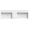 Afbeelding 1 Xenz Dolce keramisch wastafelblad 140 met 2 kommen (141x46) wit glans