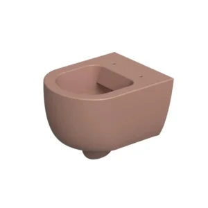 Afbeelding 1 Xenz Gio rim free wandcloset 52 cm diep, met vortexspoeling rose