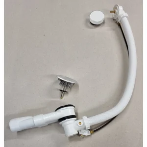 Afbeelding 1 Xenz Badafvoer-/overloopcombinatie tbv whirlpool met onderaanzuiging Wit Glans (los)