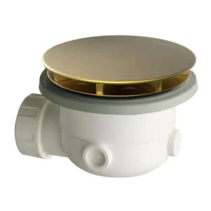 Afbeelding 1 Xenz Douchebakafvoer 90 mm messing goud geborsteld